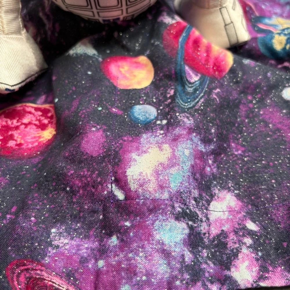 Star Wars R2-D2 Plush Lovey Security Blanket Galaxy Planet Purple White